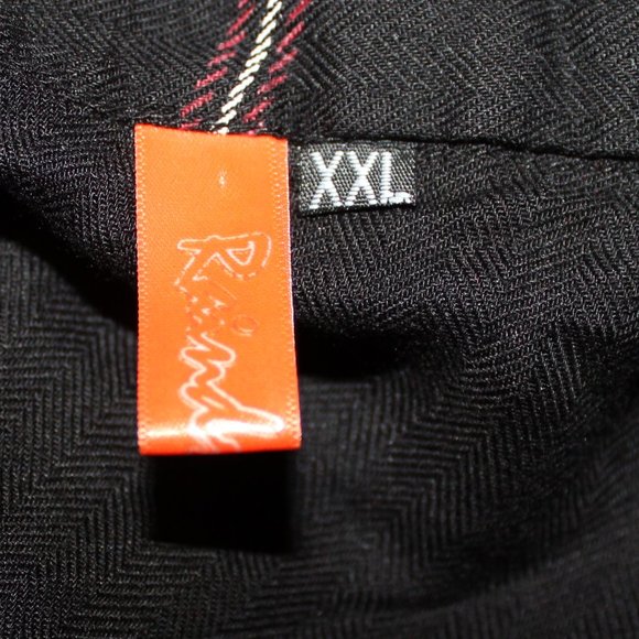 "RAINDROPS" BLACK PLAID BLOUSE SZ XXL - Picture 6 of 7